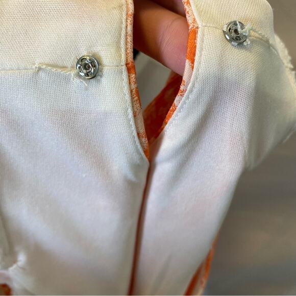 Betsey Johnson Jacquard Floral Orange Pleated Fit & Flare Dress Size 10 Womens - Picture 12 of 14